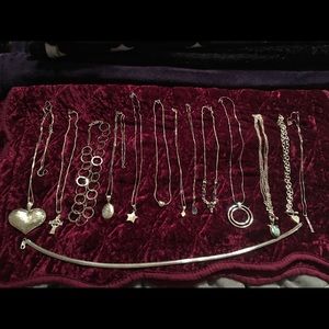 Vintage Sterling Silver Necklace/Pend Lot of 14